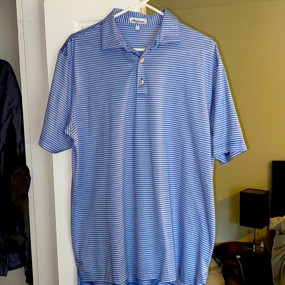 Great condition. Worn about 3 times, size Large blue and grey stripes. - Picture 2 of 3